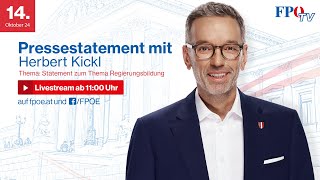 Statement von Herbert Kickl zum Thema Regierungsbildung [upl. by Gus]