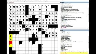 Los Angeles Times LAT Crossword Puzzle 10192024 [upl. by Ettennaj]