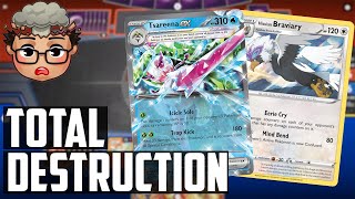 Tsareena ex and Hisuian Braviary DESTROY OPPOSING DECKS  Pokemon TCG Deck List  Matches [upl. by Greenwald766]