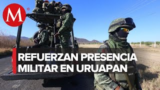 Llegan 300 soldados más a Uruapan por altos índices delictivos [upl. by Nahtad]