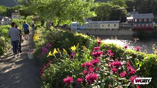 Bridge of Flowers in Shelburne Falls  Connecting Point  Sept 10 2018 [upl. by Eihcra179]