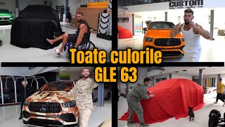 TOATE CULORILE DE PE MASINA LUI DORIAN POPA MERCEDES GLE 63 AMG [upl. by Anilyx]