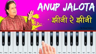 Jheeni re Jheeni Harmonium Tutorial  Anup Jalota Bhajan  Raag Sadhna [upl. by Selimah]