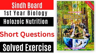 holozoic nutrition  short questions  class 11 biology Sindh board new book [upl. by Asaret]