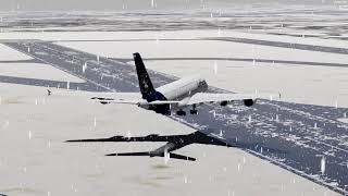 Prepar3D v6 A380 Land 200 knots Crosswind [upl. by Cornia474]