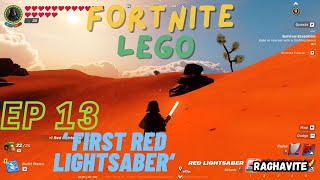 13  FORTNITE LEGO SURVIVAL quotGOT FIRST RED LIGHTSABERquot FULL GAMEPLAYHD [upl. by Nadeau]