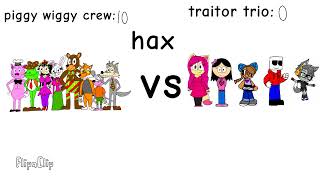 piggy wiggy crew vs traitor trio [upl. by Ajiat]