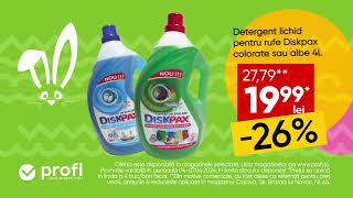 Intampina Pastele la Profi Acum ai Detergent lichid pentru rufe Diskpax 4L la un pret special [upl. by Pelage984]