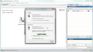 Configure Audio Settings in WebEx Meeting [upl. by Enyale619]