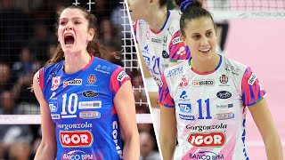 CHIRICHELLA amp DANESI SUPER MIDDLEBLOCKERS OF NOVARA in Novara Bergamo  Lega Volley Femminile [upl. by Renaldo]