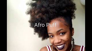 Afro Puff with drawstring4chairProtective Style [upl. by Ashly60]