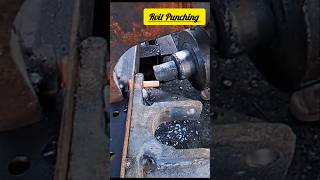 Rivet punching with hydraulic machine anuptechmane tools welding anuptechmane [upl. by Melitta]