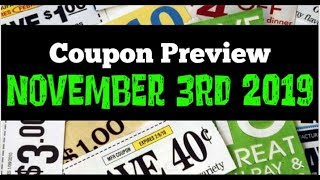 Coupon Insert Preview for Sunday November 3rd 2019 2 Inserts [upl. by Akinal815]