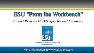 ESU 50321 Speaker and Enclosure [upl. by Annecorinne486]