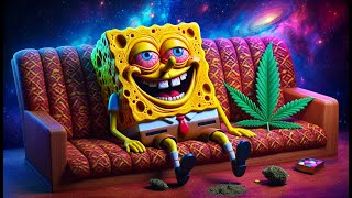 Spongebob Goes Jelly Fishing at Night Psychedelic Music Video [upl. by Amata368]