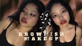 Brownish Makeup l  Chika l jazz fypシ foryou makeup [upl. by Nivahb685]