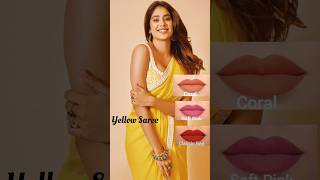 How To Match Lipstick With Outfits  Style Your Saree Like A Celebrity lipstick bollywood shorts [upl. by Rochella]