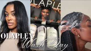 Olaplex Wash Day  Relaxed Hair  Olaplex Hair Perfector Shampoo amp Conditioner [upl. by Erwin]