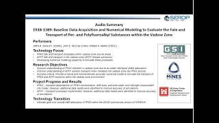 Numerical Modeling to Evaluate the Fate and Transport of PFAS within the Vadose Zone Phase I [upl. by Nesyt]