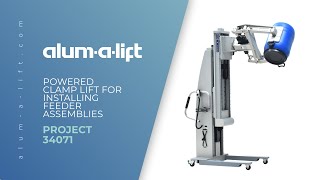 Powered Clamp Lift for Installing Feeder Assemblies  AlumaLift Project 34071 [upl. by Anaidirib194]