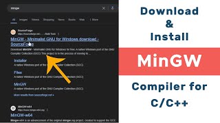 Download amp Install MinGW  Setup MinGW for CC Languages [upl. by Kalila]