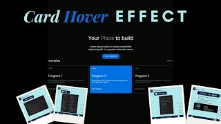 CSS Card Hover Effects  HTML amp CSS html5 css hovereffect [upl. by Ihel95]