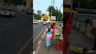 Approaching Shwedagon Pagoda entrance [upl. by Lorry]