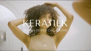 Bouncy Defined Curly Hair Routine  The Great Hair Guide  KERASILK [upl. by Alet]