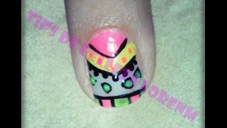 DIY NAILS UÑAS DECORADAS CON FIGURAS GEOMÉTRICAS quotTIPS DE BELLEZA LORNMquot [upl. by Irwinn580]