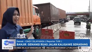 Banjir Genangi Ruas Jalan Kaligawe Semarang [upl. by Stutman]