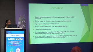 AIOC 2023 FP1530 Pediatric II topic Dr LEILA MOHAN Preoperative corneal haze in paediatric catar [upl. by Ayanet]