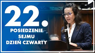 22 posiedzenie Sejmu  dzień czwarty 22 listopada 2024 r [upl. by Ellecrag]