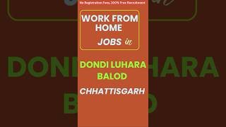 Work from Home Jobs Dondi Luhara Balod Chhattisgarh [upl. by Wilburt538]