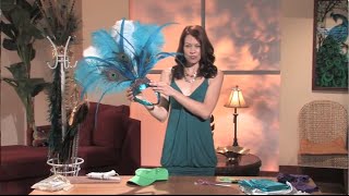 How to make a simple Feather Headpiece [upl. by Yerhpmuh]