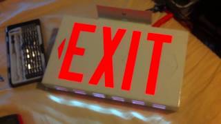 Exit sign LED conversion [upl. by Bronwyn]