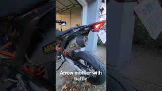 Arrow Muffler With Baffle  2023 KTM 690 SMC R ktm690smcr arrowexhaust [upl. by Kennie]