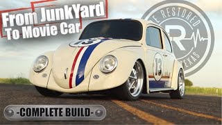 Abandoned VW Beetle Built Into Iconic Movie Car  Junk Yard To Show Car In 60 Days  RESTORED [upl. by Hahcim842]