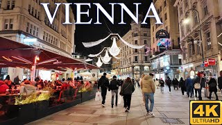 Vienna Walking Tour 🇦🇹 Wonderful Christmas Lights 4K UHD [upl. by Ainegul498]