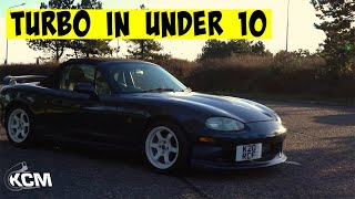 Turbocharging an MX5 in under 10 minutes  TD04 NB Miata [upl. by Burney626]