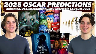 2025 Oscar Predictions  AnimatedDocInternationalSAG Ensemble  August 2024 [upl. by Warthman831]