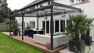 Glass Veranda installation in Hampshire with glass sides [upl. by Amero]