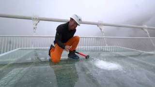 Chinas giant glass bridge hit with sledgehammer  BBC Click [upl. by Hyacinthia349]