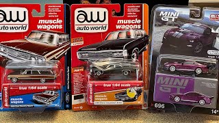 Flea Market Finds NOS Auto World  Kingswood Estate  64 Country Squire  Mini GT  diecast [upl. by Diandre239]