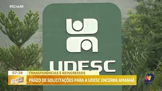 Prazo para solicitar transferências e reingressos na Udesc termina na sextafeira [upl. by Niamjneb]