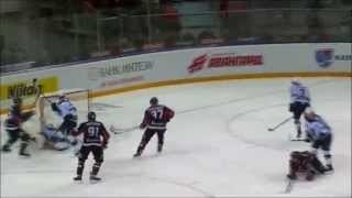 Первый гол Чеда Коларика в КХЛ  Chad Kolarik scores his first KHL goal [upl. by O'Doneven985]