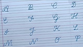 cursive writing A to z cursive ABCD [upl. by Theadora]