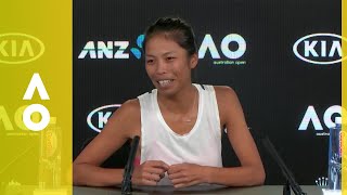 Hsieh SuWei press conference 2R  Australian Open 2018 [upl. by Rillis820]