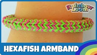 Rainbow Loom HexafishArmband  deutsche Anleitung [upl. by Chase]