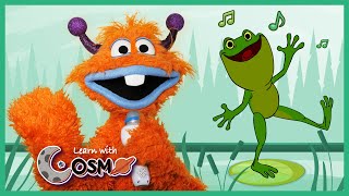 The Little Green Frog Song 🐸 Der Glumph  Nursery Rhymes amp Kids Songs  Learn with Cosmo [upl. by Ardnahsal]