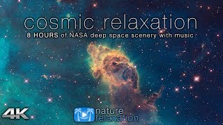 COSMIC RELAXATION 8 HOURS of 4K Deep Space NASA Footage  Chillout Music for Studying Working Etc [upl. by Orlantha]